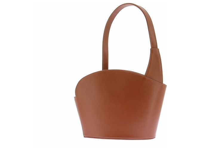 Autre Marque Borsa a mano in pelle marrone Amphora Collection - vista 2