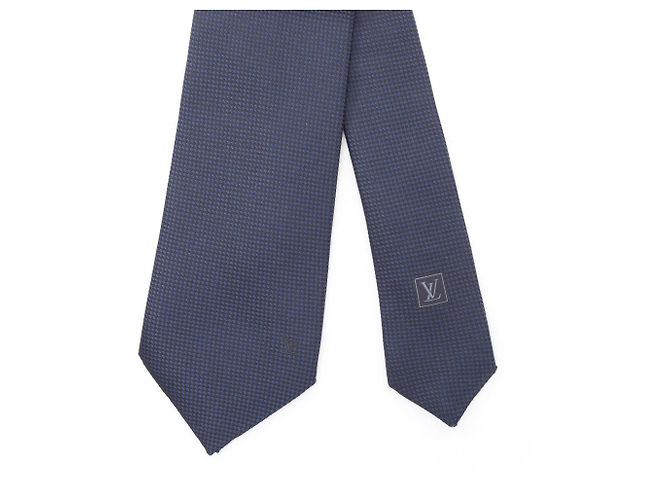 Cravatta Louis Vuitton, seta, uomo, blu navy. - vista 2