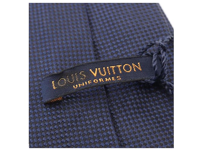 Cravatta Louis Vuitton, seta, uomo, blu navy. - vista 4