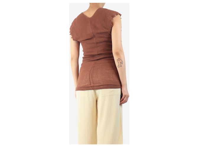 Autre Marque Top sin mangas marrón - talla UK 8 Castaño - vista 2