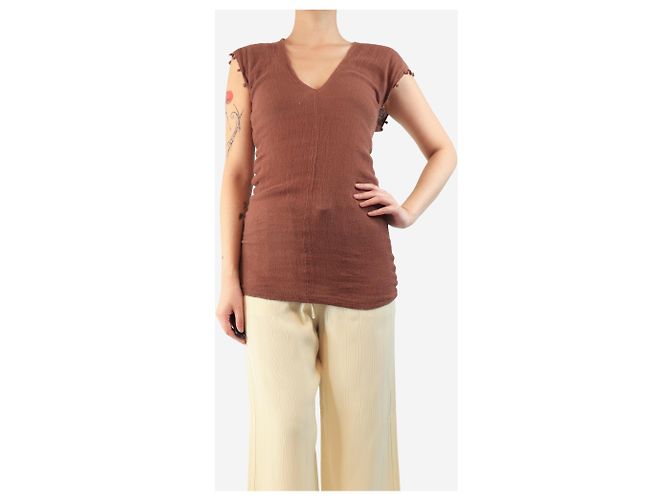 Autre Marque Top sin mangas marrón - talla UK 8 Castaño - vista 4