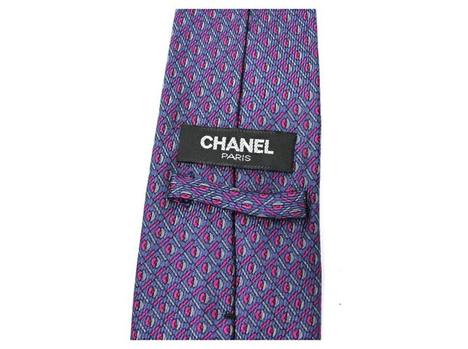 Chanel Silk Blue Ties - view 5