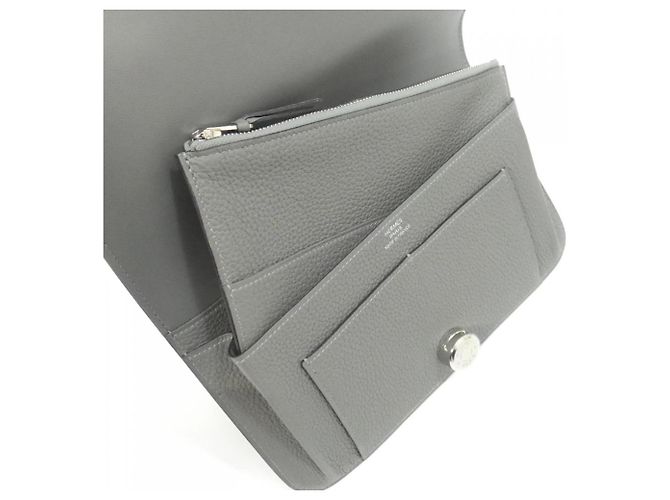 Cartera Duo Dogon de Hermès Castaño - vista 8