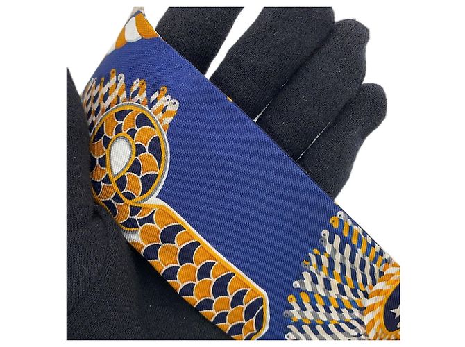 Cachecol Hermès twilly epaulettes de gala em seda para mulheres Multicor - vista 11