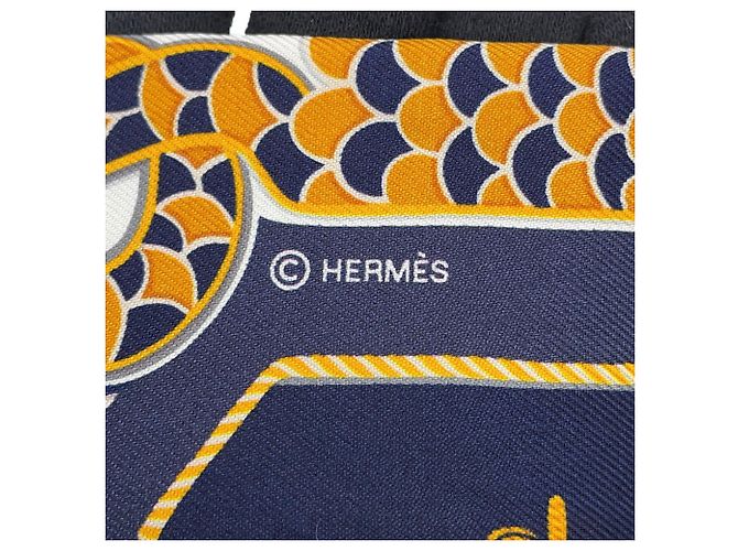 Cachecol Hermès twilly epaulettes de gala em seda para mulheres Multicor - vista 12