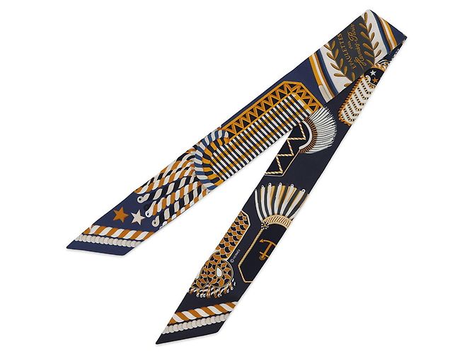 Cachecol Hermès twilly epaulettes de gala em seda para mulheres Multicor - vista 2