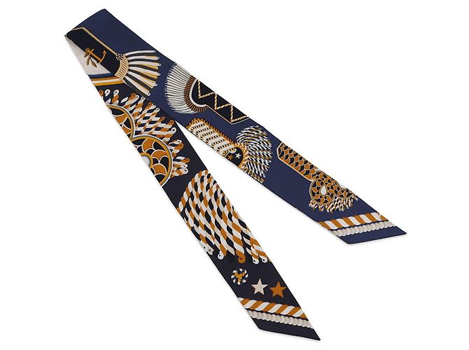 Cachecol Hermès twilly epaulettes de gala em seda para mulheres Multicor - vista 3