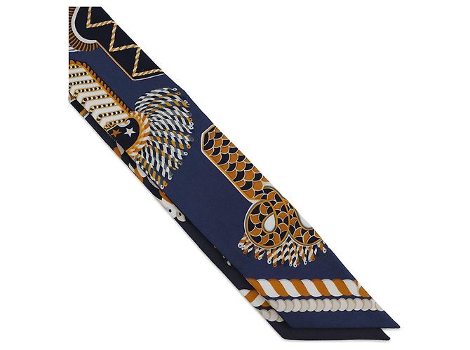 Cachecol Hermès twilly epaulettes de gala em seda para mulheres Multicor - vista 4