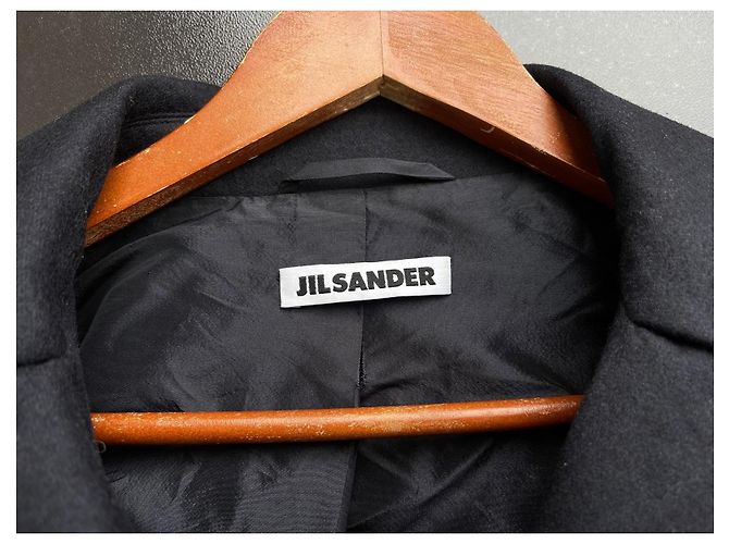 Abrigo de mezcla de lana negro Jil Sander - vista 2