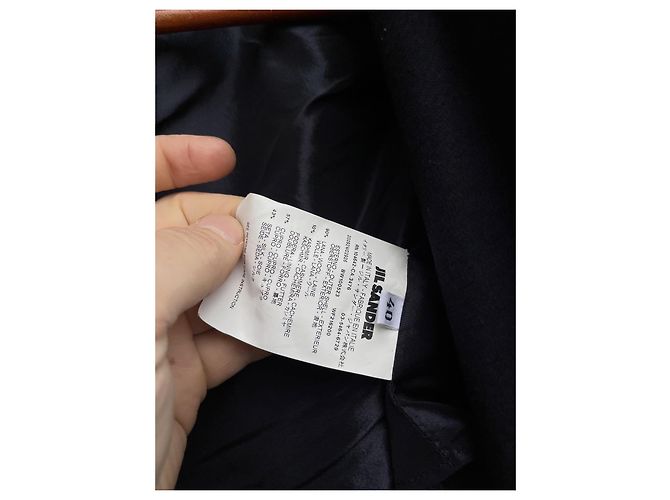 Abrigo de mezcla de lana negro Jil Sander - vista 6