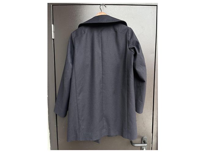 Abrigo de mezcla de lana negro Jil Sander - vista 8