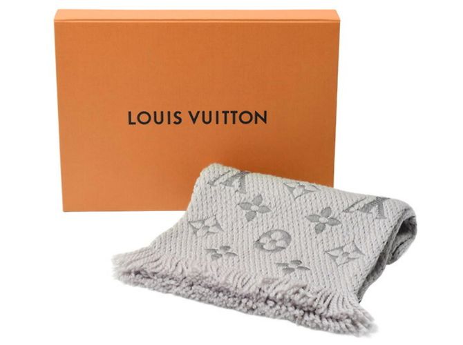 Sciarpa Mania Louis Vuitton per Donne, Lana x Seta, Grigio, Marrone - vista 10