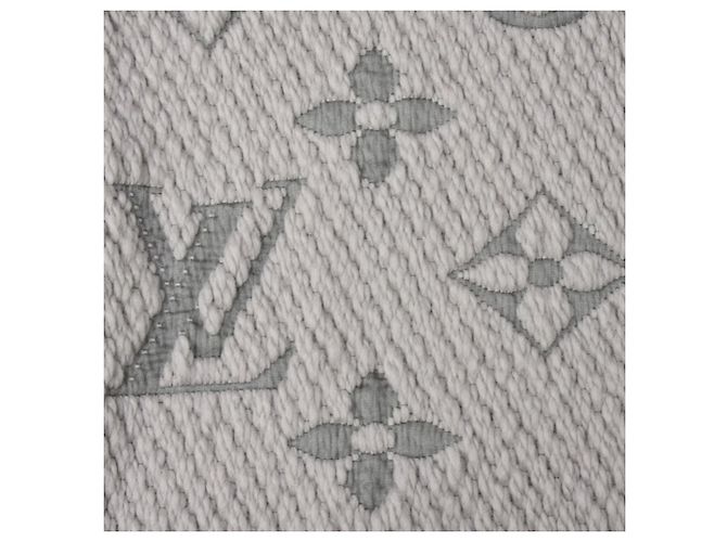 Sciarpa Mania Louis Vuitton per Donne, Lana x Seta, Grigio, Marrone - vista 4