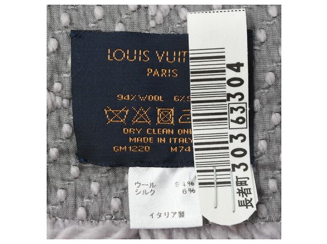 Sciarpa Mania Louis Vuitton per Donne, Lana x Seta, Grigio, Marrone - vista 6