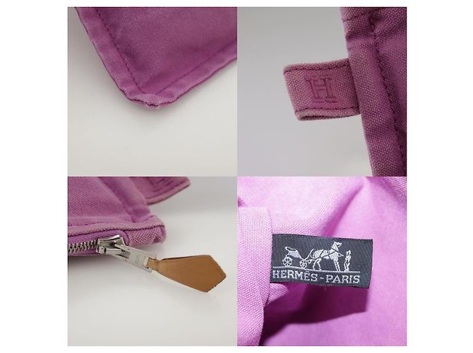 Bolso Bora MM Hermès Morado de Algodón Púrpura - vista 4