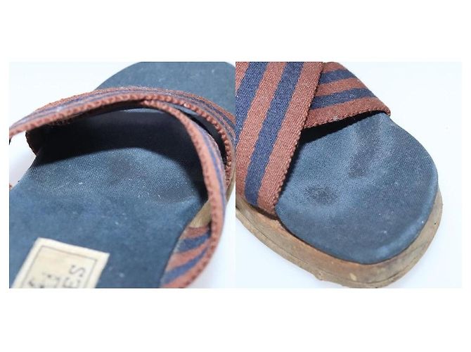 Hermès Leder Sandalen von Hermes Blau - Ansicht 7