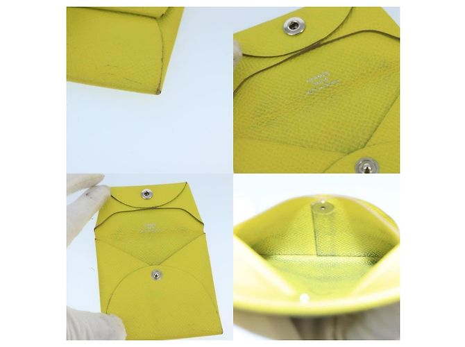 Monedero Bastia Hermès Amarillo - vista 4