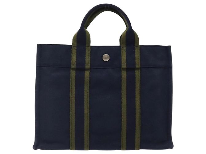 Borsa Hermès Fourre Tout PM Blu - vista 2