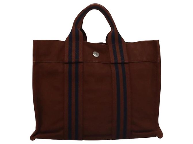 Borsa Hermès Fourre Tout PM Marrone - vista 2