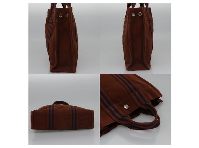 Borsa Hermès Fourre Tout PM Marrone - vista 3