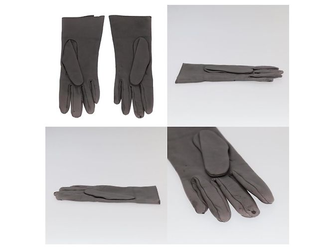 Luvas de couro cinza Hermès - vista 3