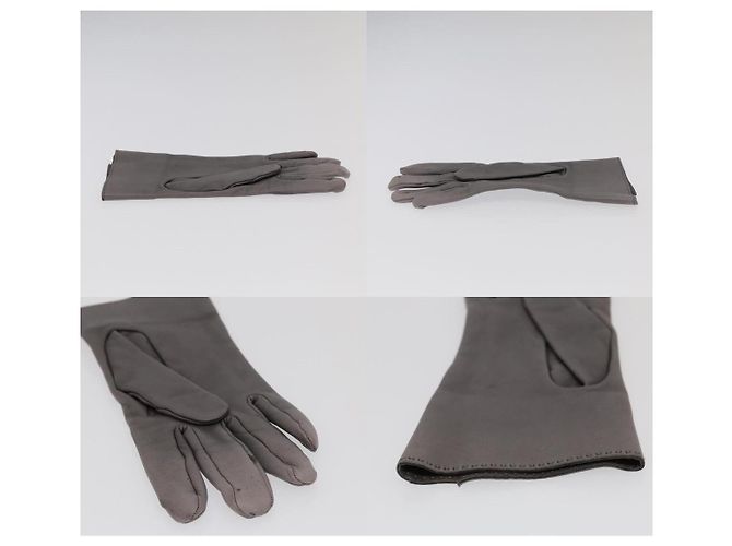 Luvas de couro cinza Hermès - vista 5