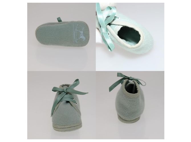 Zapatos para bebés Hermès azul lana - vista 4