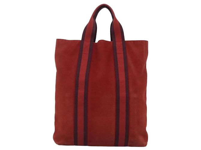 Hermès Fourre Tout Tragetasche Rot - Ansicht 2