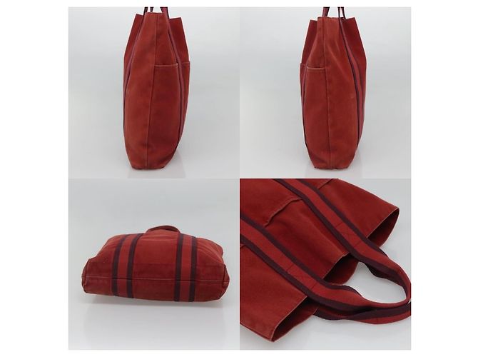 Hermès Fourre Tout Tragetasche Rot - Ansicht 3