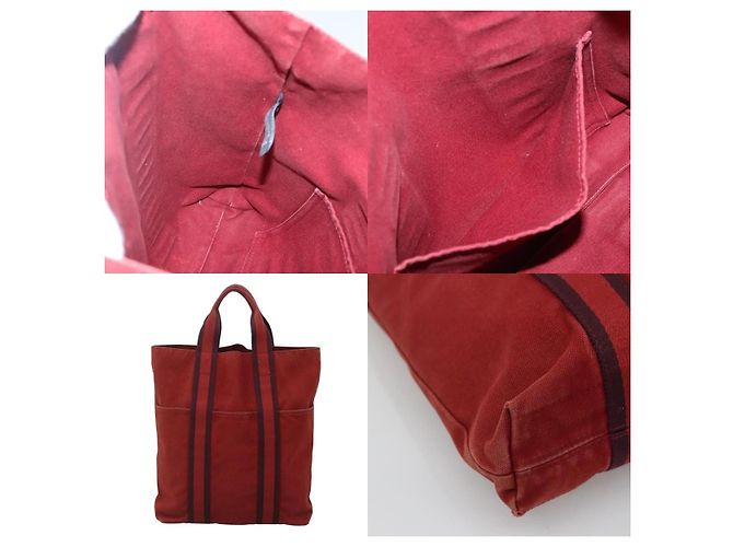 Hermès Fourre Tout Tragetasche Rot - Ansicht 5