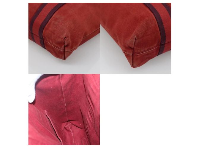Hermès Fourre Tout Tragetasche Rot - Ansicht 6