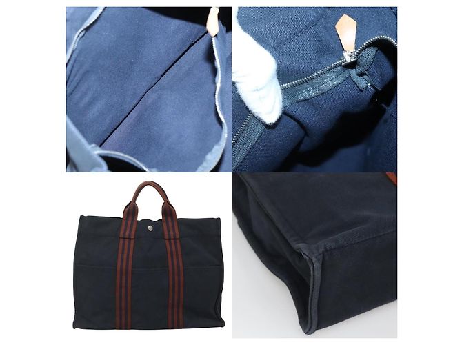 Hermès Fourre Tout MM Handtasche Blau - Ansicht 5