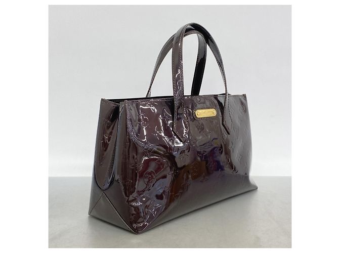 Borsa Louis Vuitton Vernis Wilshire PM Bordò - vista 2