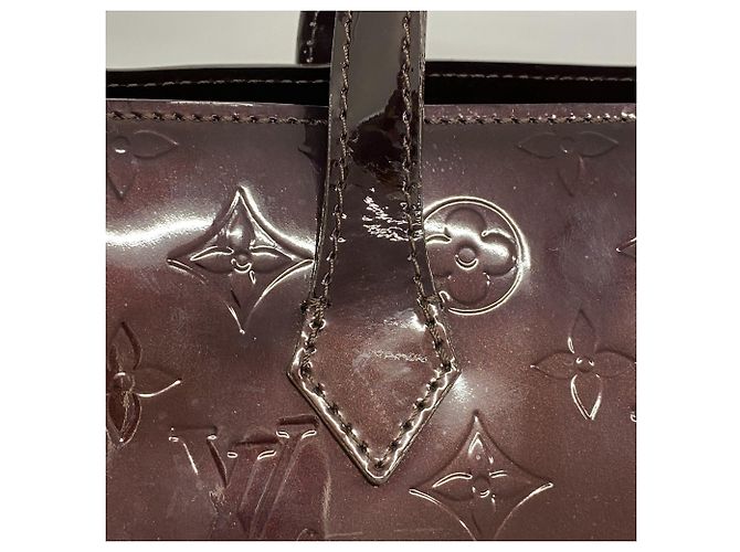 Borsa Louis Vuitton Vernis Wilshire PM Bordò - vista 9