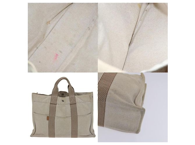 Borsa Fourre Tout MM di Hermès Beige - vista 5