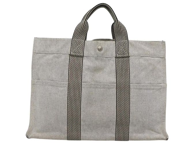 Borsa Fourre Tout MM di Hermès Grigio - vista 2