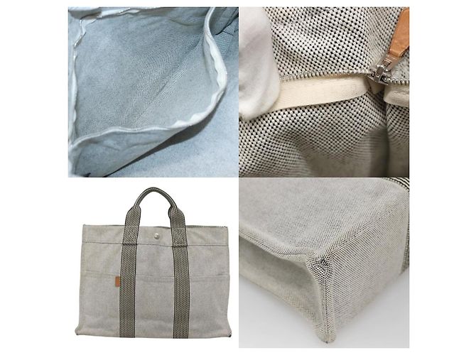 Borsa Fourre Tout MM di Hermès Grigio - vista 5