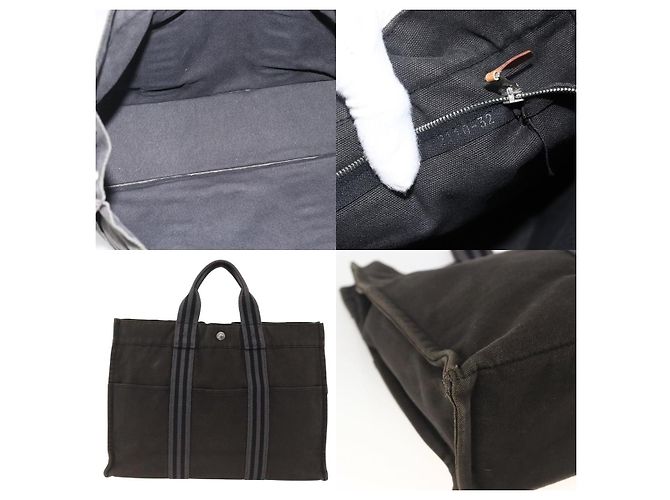 Borsa Tote Fourre Tout MM di Hermès Nero - vista 5