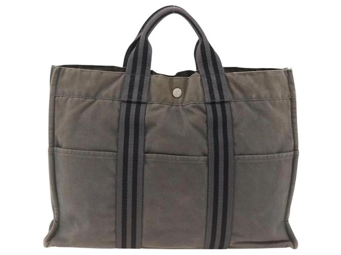 Borsa Tote Fourre Tout MM di Hermès Grigio - vista 2