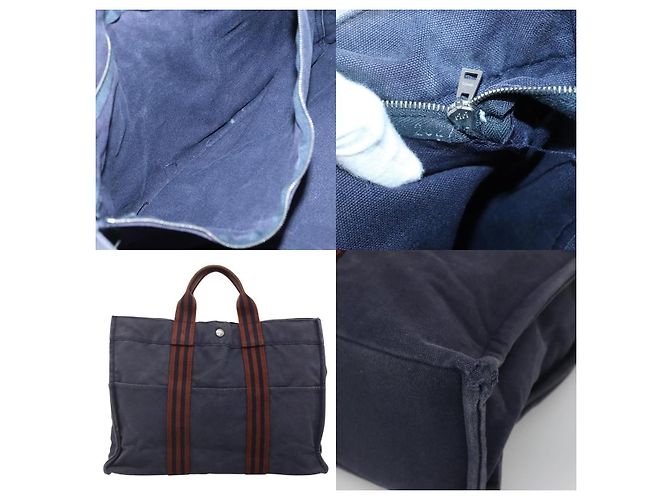 Borsa Fourre Tout MM di Hermès Blu - vista 5