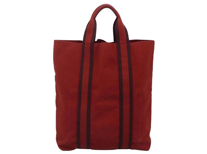 Hermès Fourre Tout Tragetasche Rot - Ansicht 2