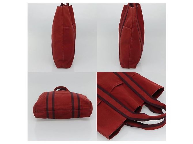 Hermès Fourre Tout Tragetasche Rot - Ansicht 3