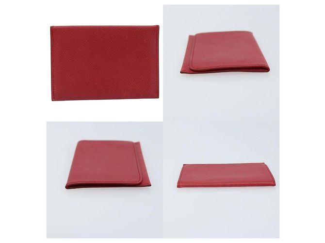 Hermès Hermes Card Case Leather Red - view 3
