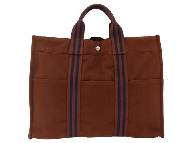 Borsa Fourre Tout MM di Hermès Marrone - vista 2