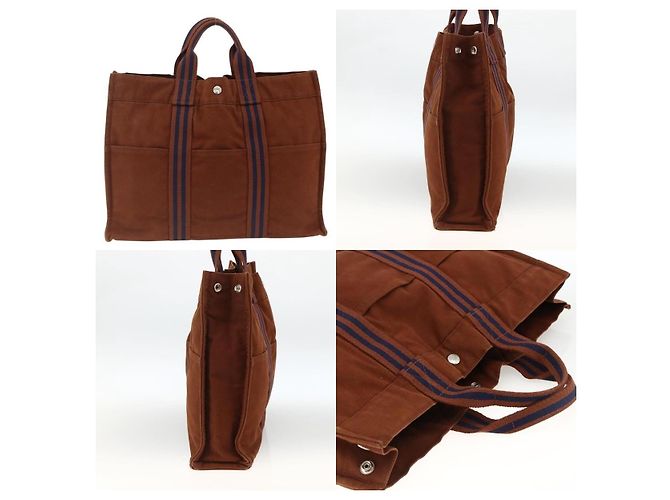 Borsa Fourre Tout MM di Hermès Marrone - vista 3