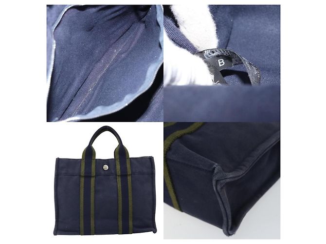 Borsa Hermès Fourre Tout PM Blu - vista 5