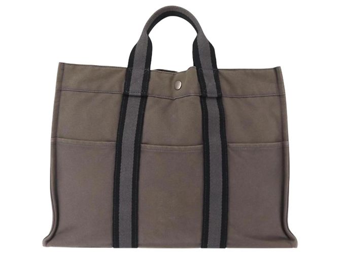 Borsa Fourre Tout MM di Hermès Grigio - vista 2