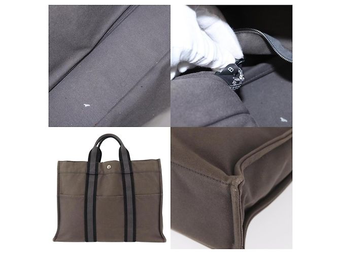 Borsa Fourre Tout MM di Hermès Grigio - vista 5