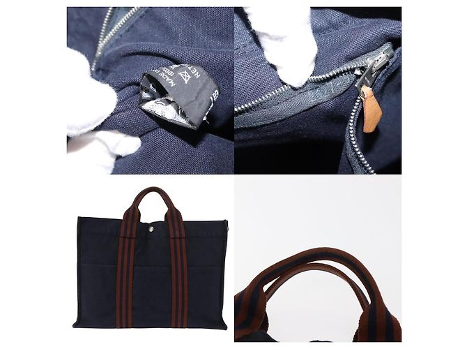 Borsa Fourre Tout MM di Hermès Blu - vista 5