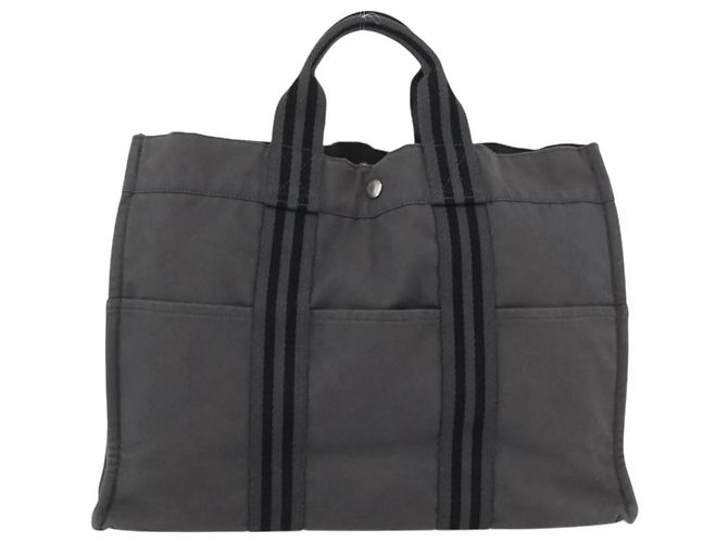 Borsa Fourre Tout MM di Hermès Grigio - vista 2